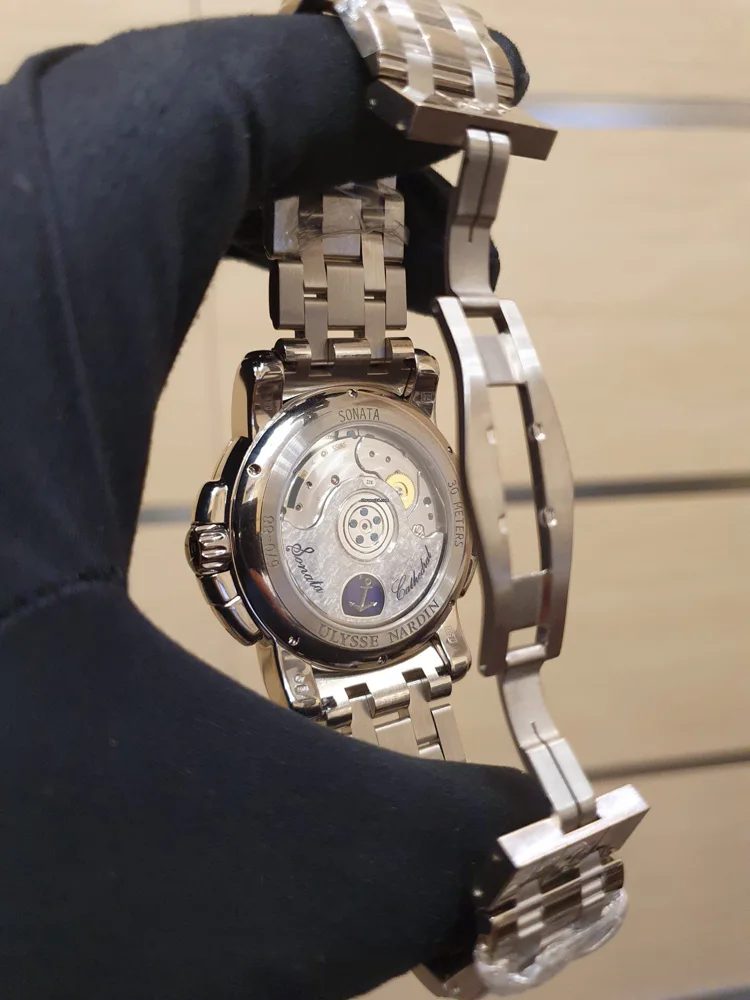Ulysse Nardin Sonata Cathedral Dual Time white gold bracelet